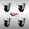 Service Caster 3.5 Inch SS Hard Rubber Wheel Swivel Top Plate Caster Set with Total Lock Brake SCC-SSTTL20S3514-HRS-4 - alternate 5